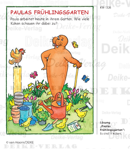 Frühlingsgarten - Paula das Walross KW 1326