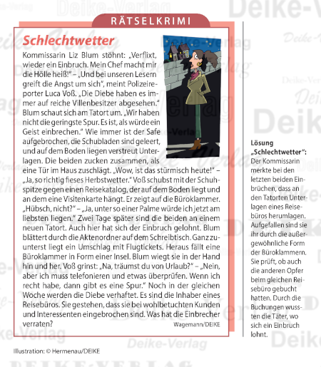 Schlechtwetter - Rätselkrimi (Liz Blum)