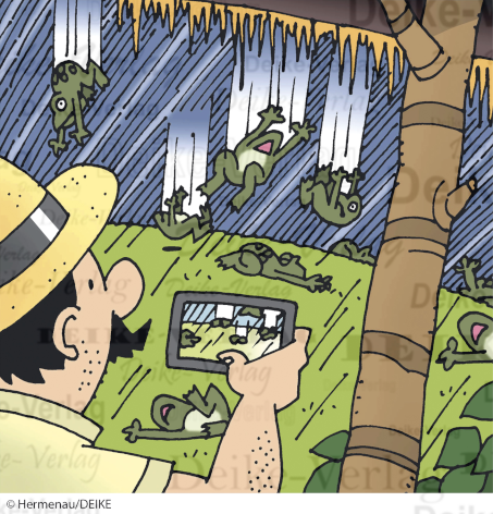 Gewitter mit Fröschen