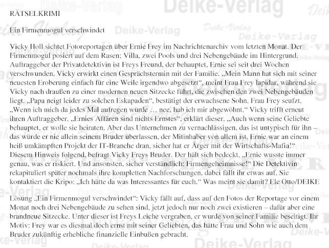 Ein Firmenmogul verschwindet (Vicky Holl)