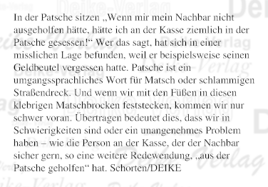 In der Patsche sitzen