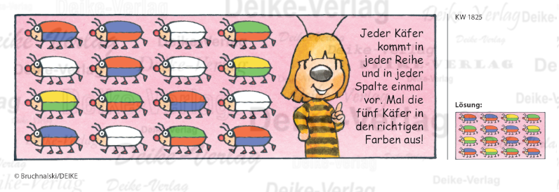 Käfer  - Irmi die Rätselbiene KW 1825