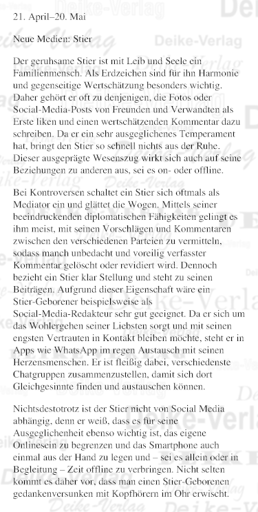 Sternzeichencharakteristiken: Stier (Musik)