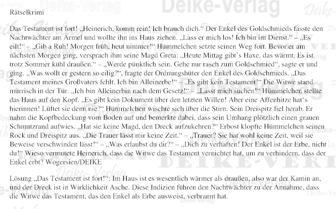 Das Testament ist fort (Heinerich Hümmelchen)