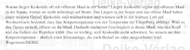 Warum liegen Krokodile oft mit offenem Maul in der Sonne?