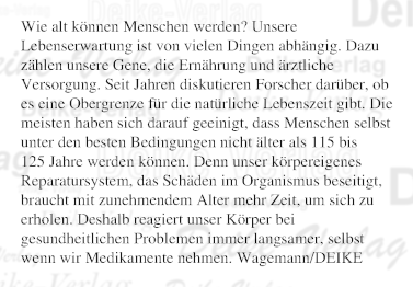 Wie alt können Menschen werden?