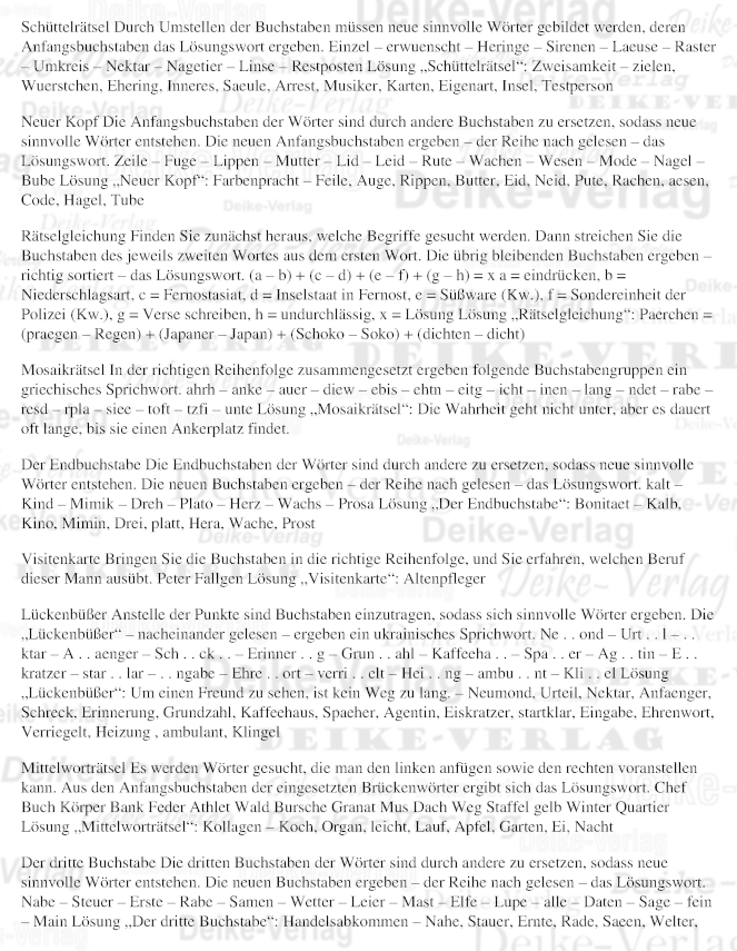 Wort- und Texträtsel 2701