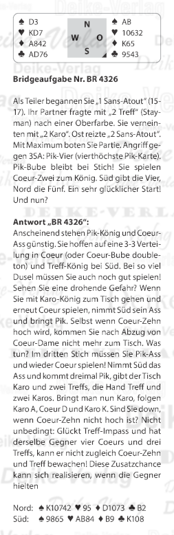 Bridgeaufgaben KW 4326