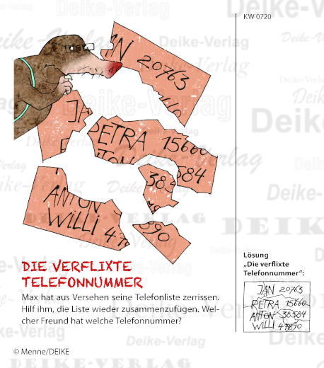 Telefonnummer - Max der Maulwurf