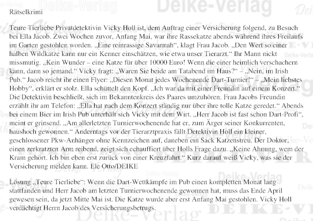 Teure Tierliebe (Vicky Holl)