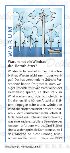 Warum hat ein Windrad drei Rotorblätter?