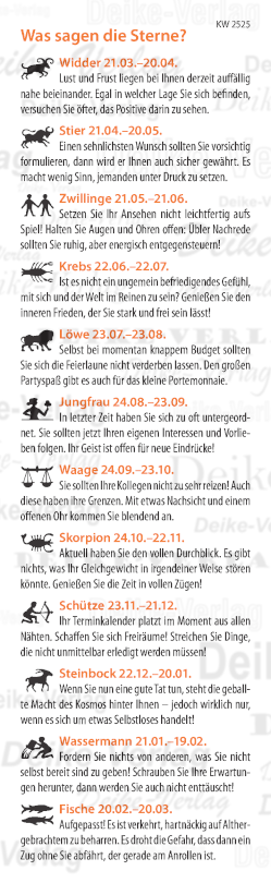 Wochenhoroskop KW 2525