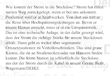 Wie kommt der Strom in die Steckdose?