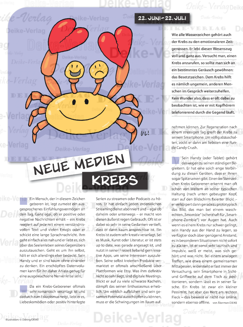 Sternzeichencharakteristiken: Krebs (Musik)