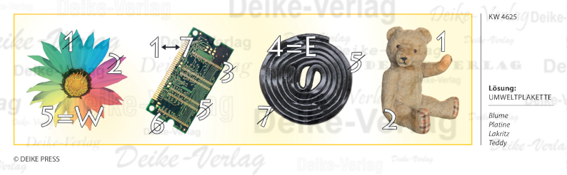 Umweltplakette - Rebus KW 4625