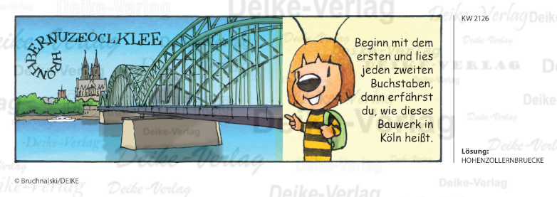 Hohenzollernbrücke - Irmi die Rätselbiene KW 2126
