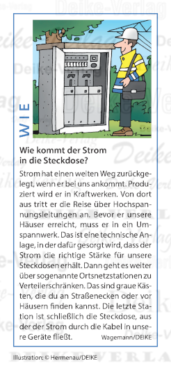 Wie kommt der Strom in die Steckdose?