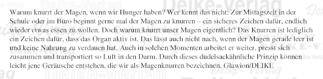 Warum knurrt der Magen, wenn wir Hunger haben?