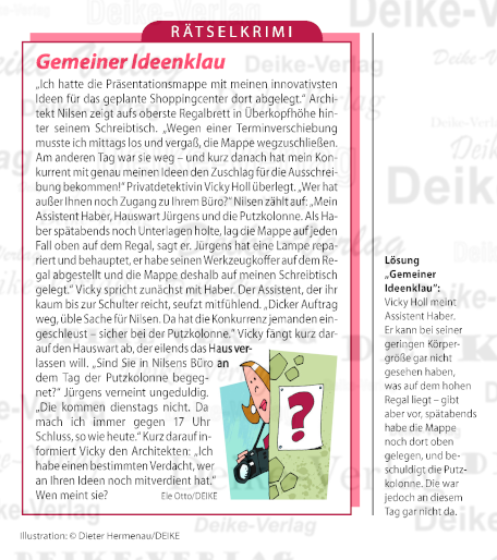 Gemeiner Ideenklau Vicky Holl (Rätselkrimi)
