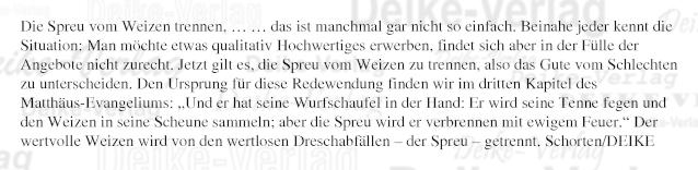Ausdruck: Die Spreu vom Weizen trennen
