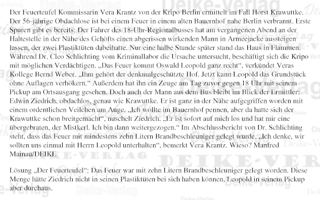 Der Feuerteufel (Rätselkrimi) 201612