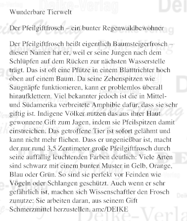 Der Pfeilgiftfrosch – ein bunter Regenwaldbewohner