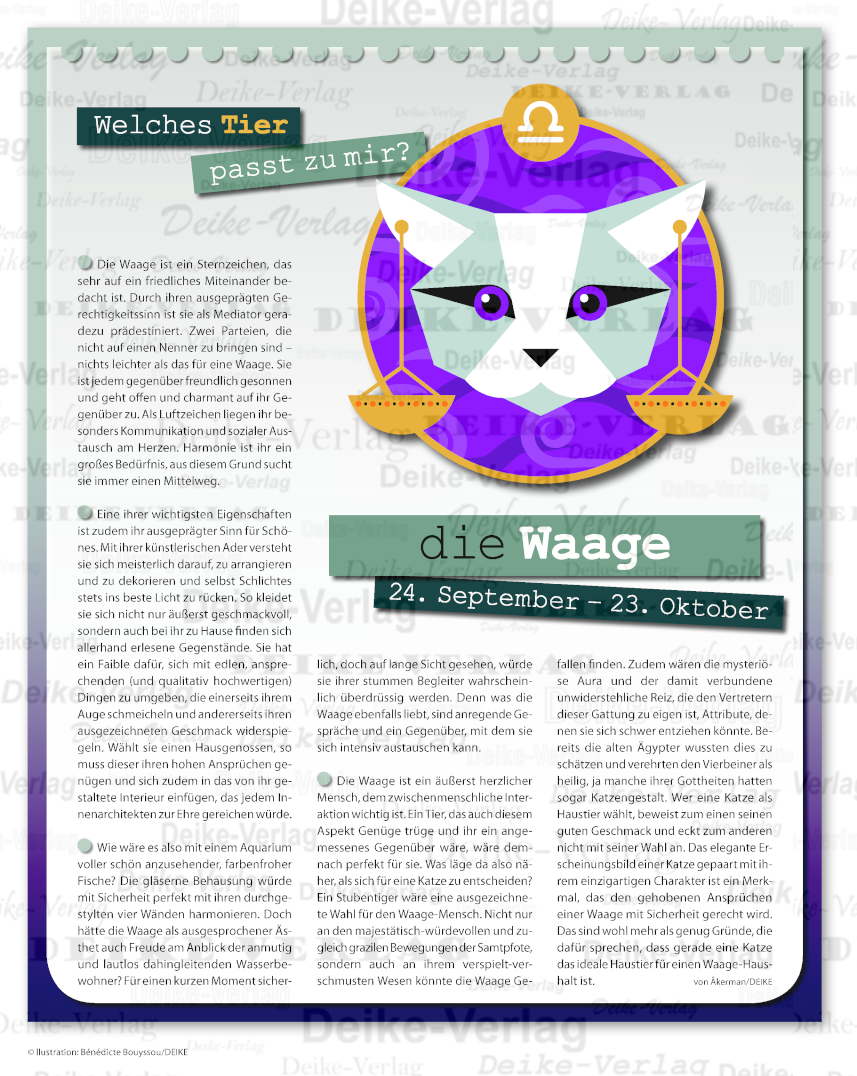 Sternzeichencharakteristiken: Die Waage (Haustiere)