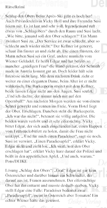 Schlag den Ober (Vicky Holl)