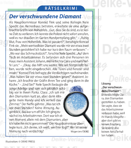 Der verschwundene Diamant (Fink und Specht)