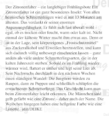 Der Zitronenfalter – ein langlebiger Frühlingsbote