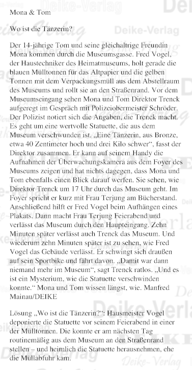 Wo ist die Tänzerin (Mona und Tom)