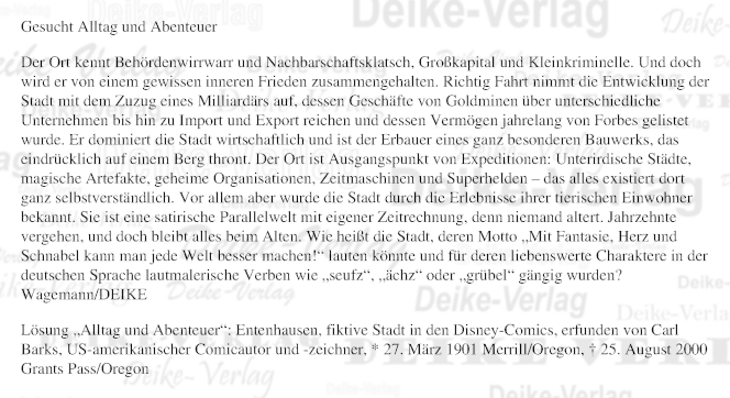 Entenhausen (Texträtsel) KW 1326