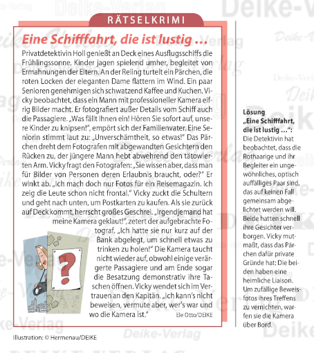 Eine Schifffahrt die ist lustig (Vicky Holl)