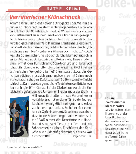 Verräterischer Klönschnack (Liz Blum)