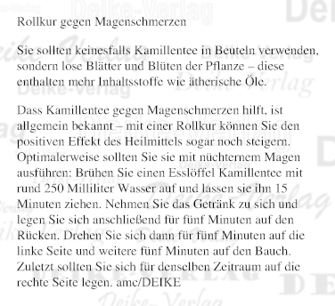 Rollkur bei Magenschmerzen