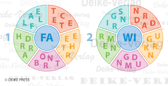 Wörtersuche mit FA und WI