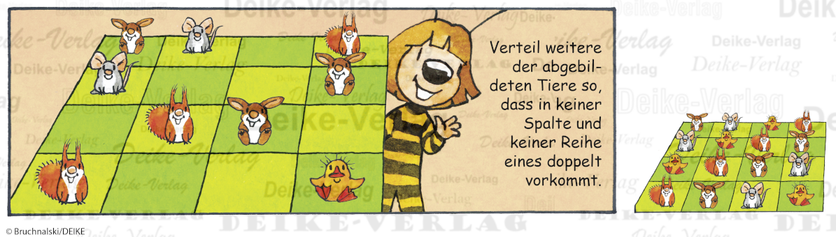 Tiere im Quadrat - Irmi die Rätselbiene KW 1226