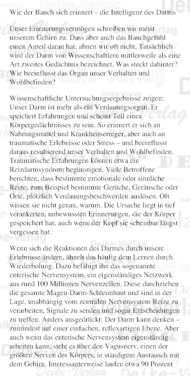 Wie der Bauch sich erinnert – die Intelligenz des Darms