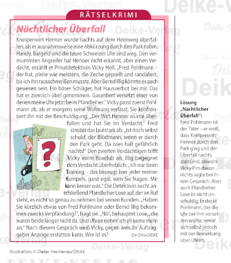 Nächtlicher Überfall Vicky Holl (Rätselkrimi)