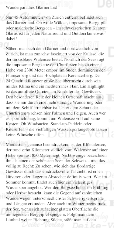 Glarnerland, Schweiz