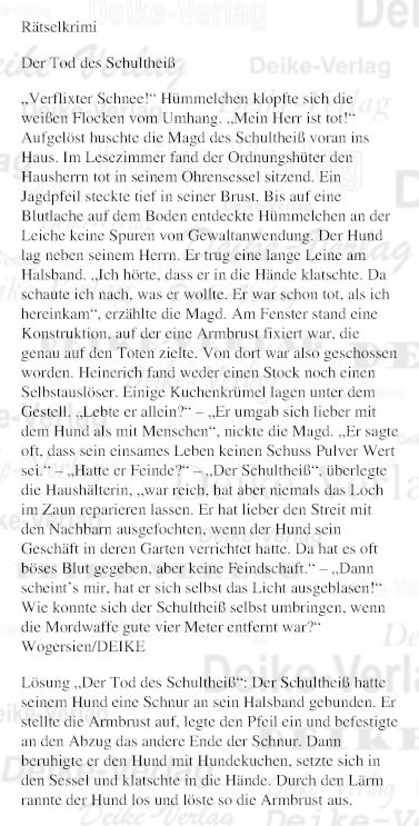 Der Tod des Schultheiß  (Heinerich Hümmelchen)