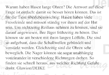 Warum haben Hasen lange Ohren?