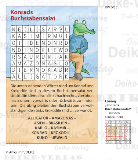 Buchstabensalat - Konrad das Krokodil KW 5025