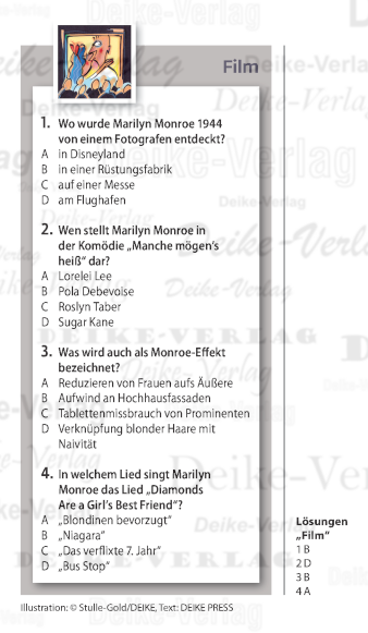 Marilyn Monroe - Quiz