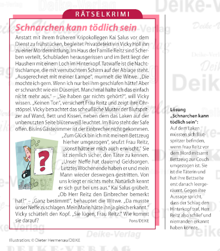Schnarchen kann tödlich sein (Vicky Holm)