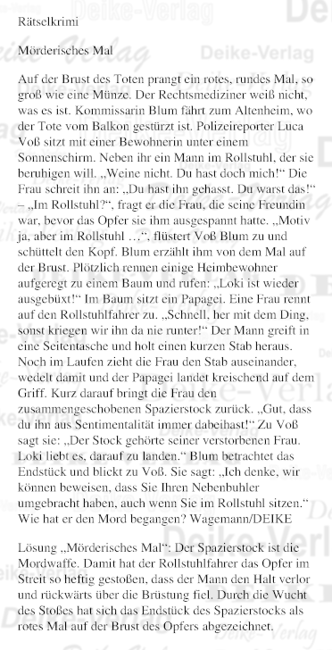 Mörderisches Mal (Liz Blum)