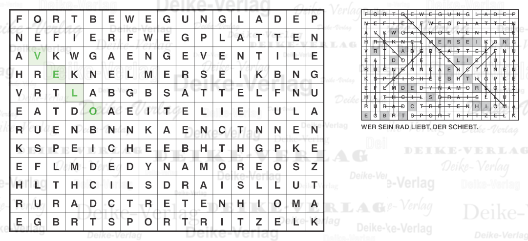 Fahrrad - Buchstabensalate
