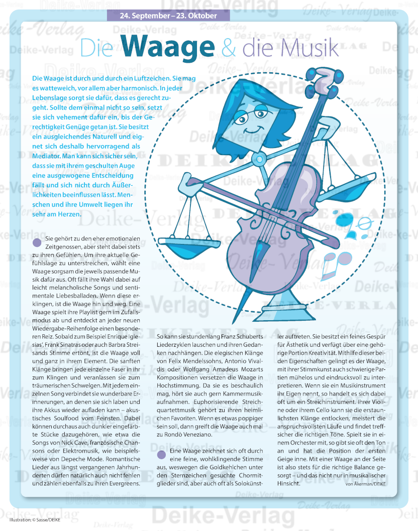 Sternzeichencharakteristiken: Die Waage (Musik)