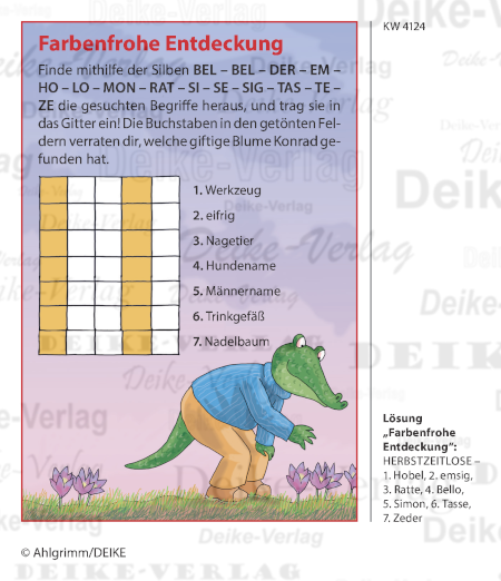 Herbstzeitlose - Konrad das Krokodil KW 41