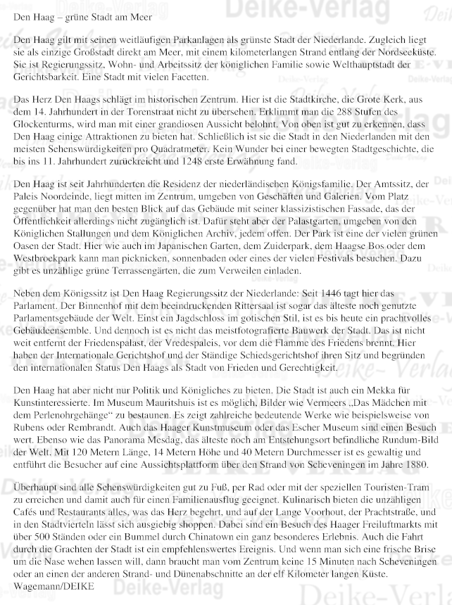 Den Haag - grüne Stadt am Meer